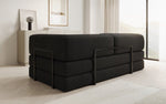 Lade das Bild in den Galerie-Viewer, Luxuriöses Designer Lazy 3-Sitzer Schlafsofa mit Stauraum in Bouclé