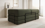 Lade das Bild in den Galerie-Viewer, Luxuriöses Designer Lazy 3-Sitzer Schlafsofa mit Stauraum in Bouclé