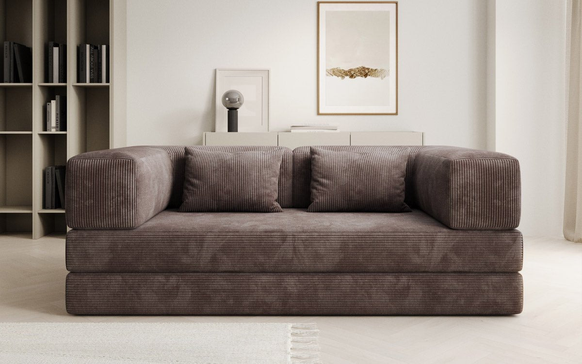 Elegantes, Modernes 3-Sitzer Cordsofa Lazy: Komfort, Schlaffunktion & Praktischer Stauraum