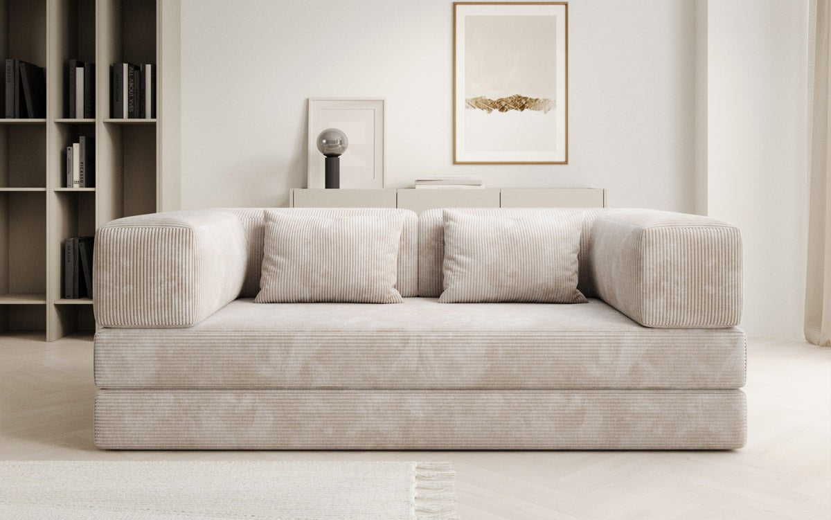 Elegantes, Modernes 3-Sitzer Cordsofa Lazy: Komfort, Schlaffunktion & Praktischer Stauraum