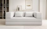 Lade das Bild in den Galerie-Viewer, Luxuriöses Designer Lazy 3-Sitzer Schlafsofa mit Stauraum in Bouclé