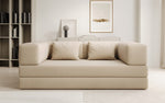 Lade das Bild in den Galerie-Viewer, Luxuriöses Designer Lazy 3-Sitzer Schlafsofa mit Stauraum in Bouclé