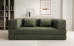 Lade das Bild in den Galerie-Viewer, Luxuriöses Designer Lazy 3-Sitzer Schlafsofa mit Stauraum in Bouclé