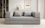 Lade das Bild in den Galerie-Viewer, Luxuriöses Designer Lazy 3-Sitzer Schlafsofa mit Stauraum in Bouclé