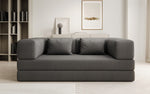 Lade das Bild in den Galerie-Viewer, Luxuriöses Designer Lazy 3-Sitzer Schlafsofa mit Stauraum in Bouclé