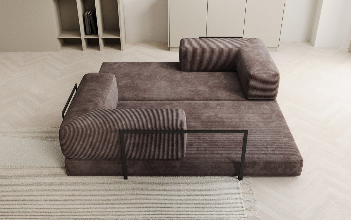 Luxuriöses Designer Cord Sofa 3-Sitzer – Komfort, Stil und Stauraum vereint