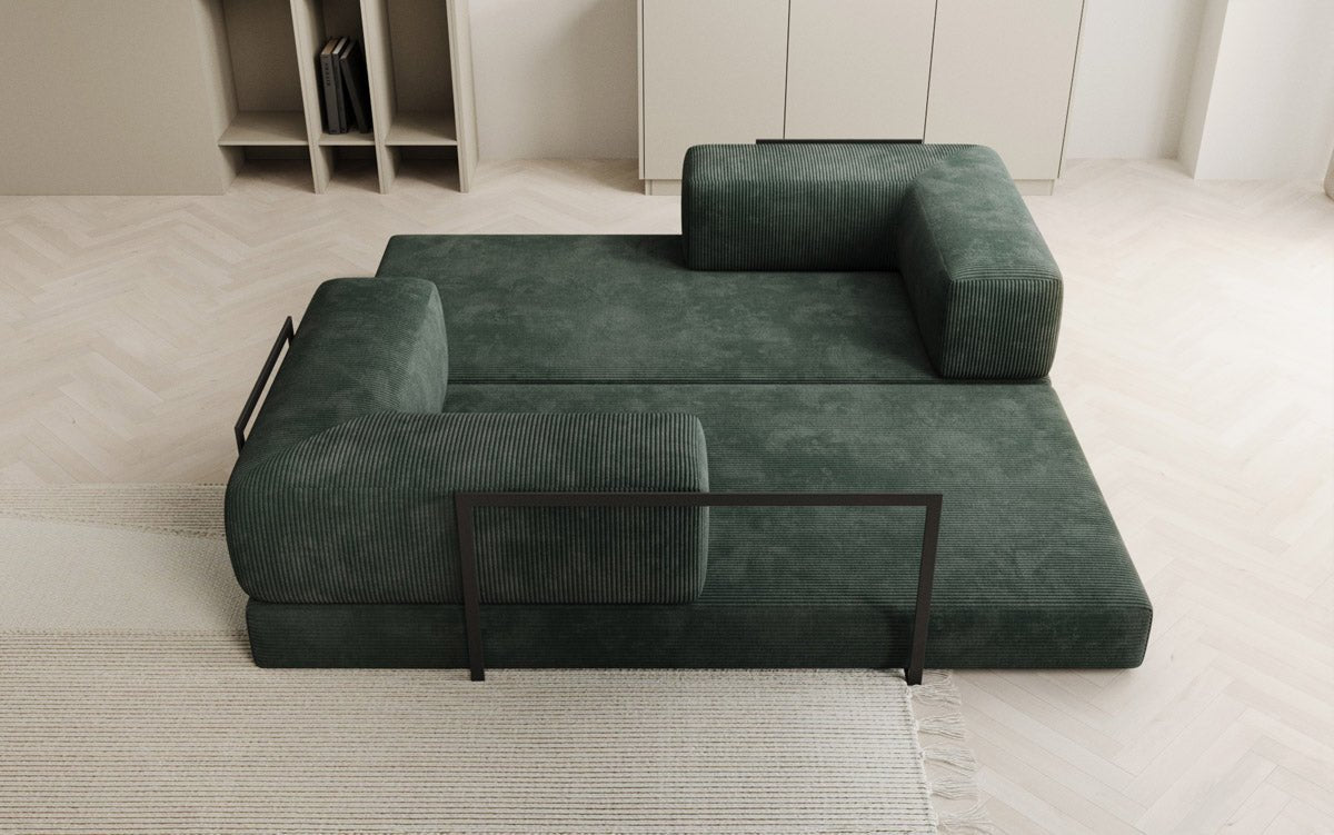Elegantes, Modernes 3-Sitzer Cordsofa Lazy: Komfort, Schlaffunktion & Praktischer Stauraum