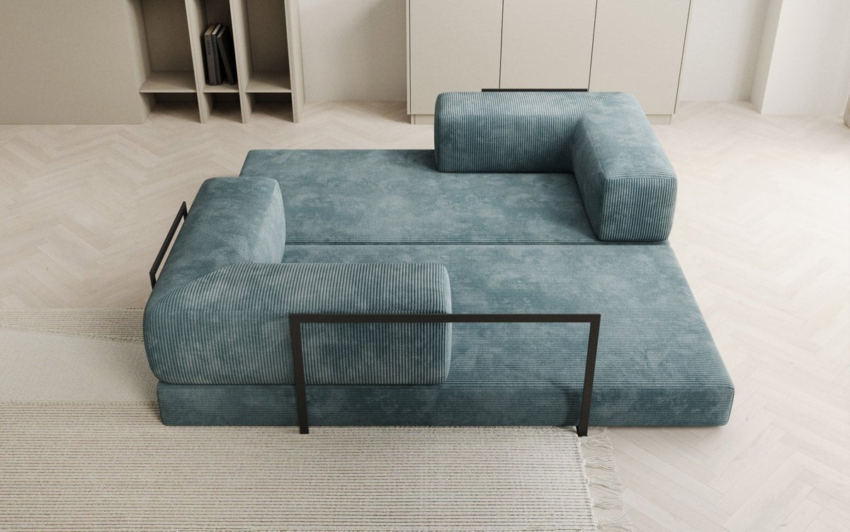 Elegantes, Modernes 3-Sitzer Cordsofa Lazy: Komfort, Schlaffunktion & Praktischer Stauraum