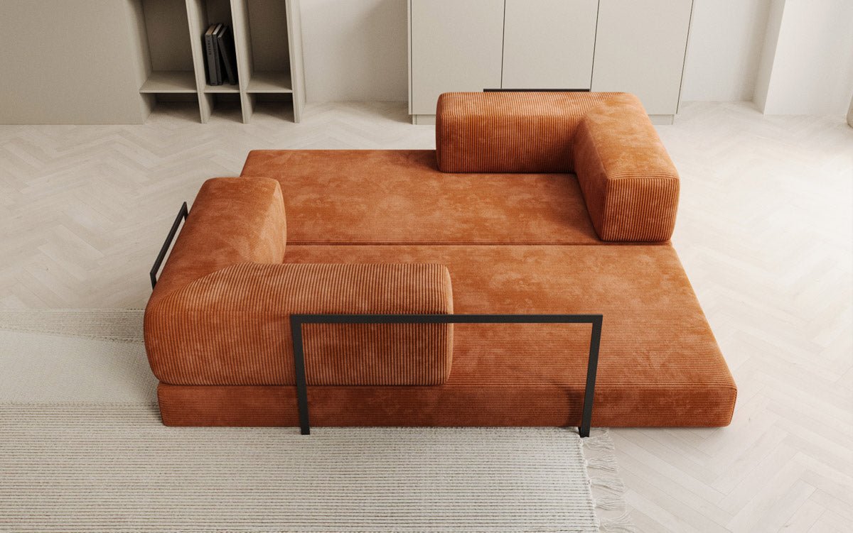 Elegantes, Modernes 3-Sitzer Cordsofa Lazy: Komfort, Schlaffunktion & Praktischer Stauraum