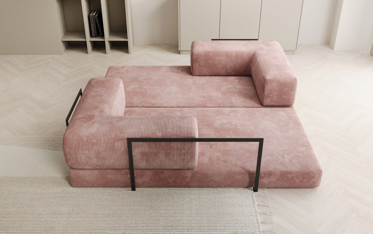 Elegantes, Modernes 3-Sitzer Cordsofa Lazy: Komfort, Schlaffunktion & Praktischer Stauraum