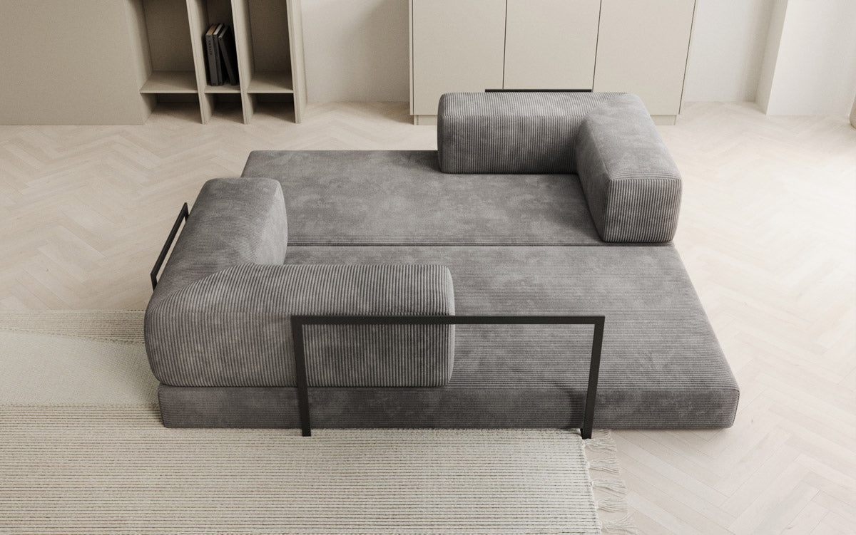 Luxuriöses Designer Cord Sofa 3-Sitzer – Komfort, Stil und Stauraum vereint