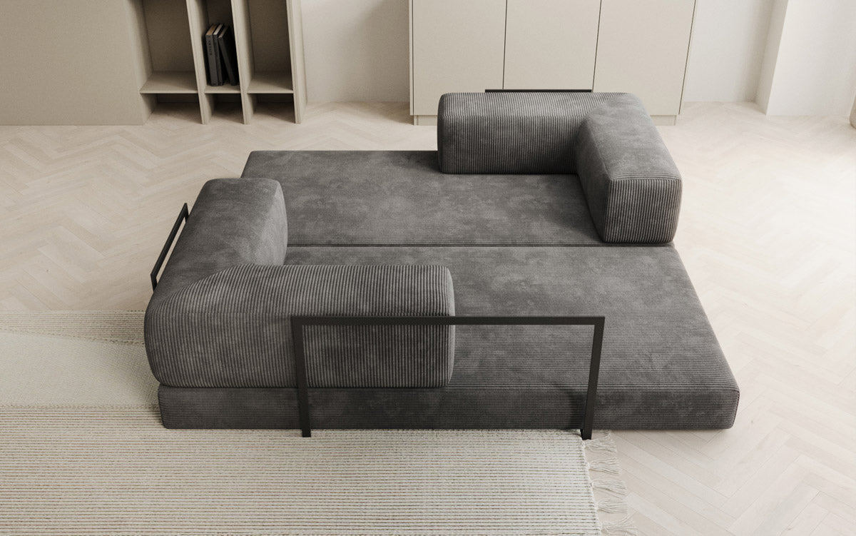 Luxuriöses Designer Cord Sofa 3-Sitzer – Komfort, Stil und Stauraum vereint