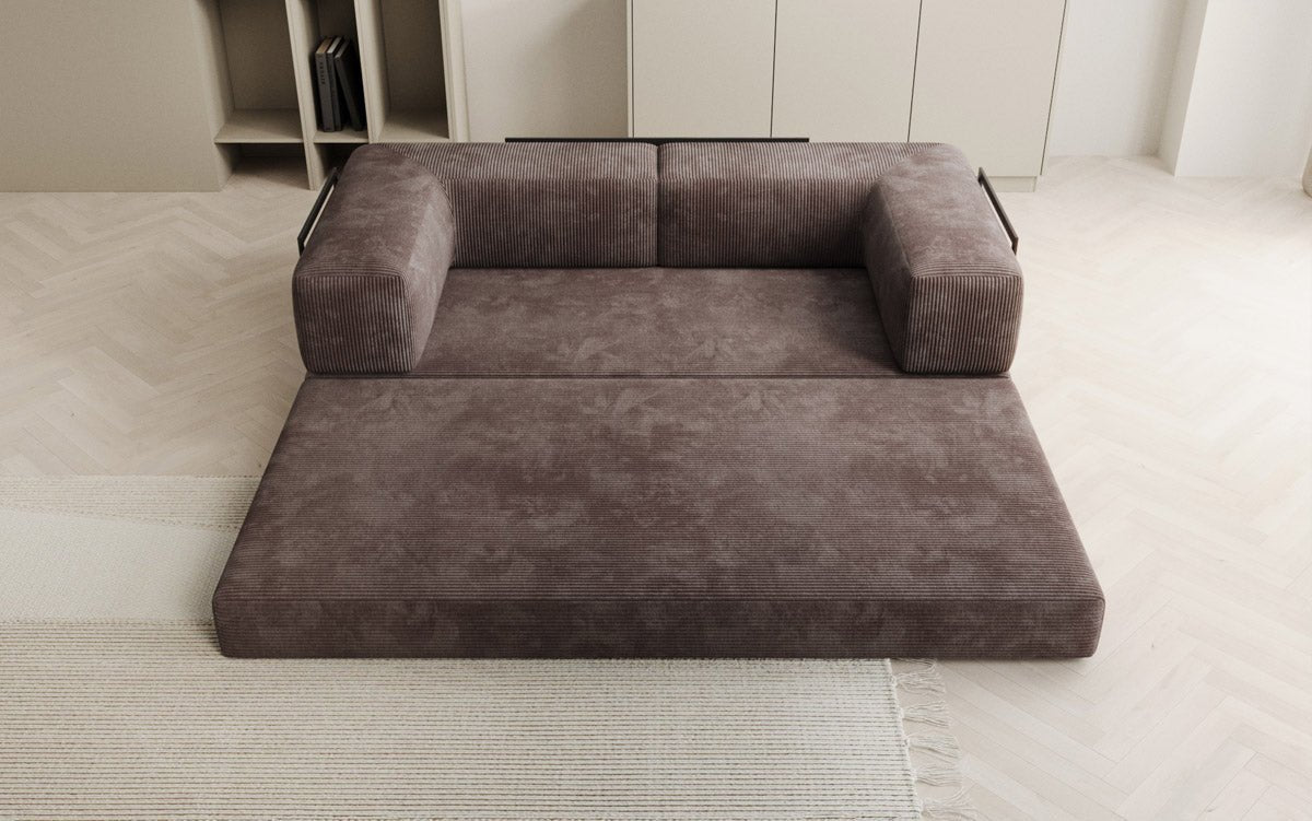 Luxuriöses Designer Cord Sofa 3-Sitzer – Komfort, Stil und Stauraum vereint