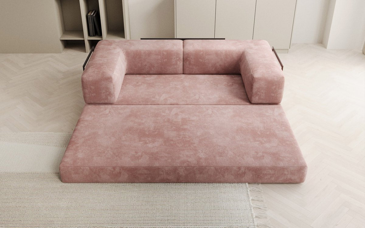 Elegantes, Modernes 3-Sitzer Cordsofa Lazy: Komfort, Schlaffunktion & Praktischer Stauraum