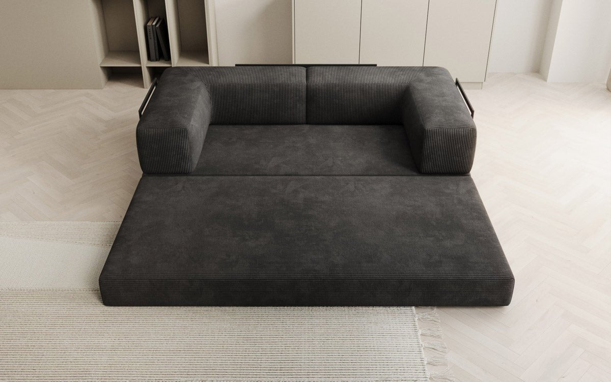 Luxuriöses Designer Cord Sofa 3-Sitzer – Komfort, Stil und Stauraum vereint