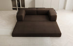 Lade das Bild in den Galerie-Viewer, Luxuriöses Designer Lazy 3-Sitzer Schlafsofa mit Stauraum in Bouclé