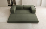 Lade das Bild in den Galerie-Viewer, Luxuriöses Designer Lazy 3-Sitzer Schlafsofa mit Stauraum in Bouclé