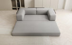 Lade das Bild in den Galerie-Viewer, Luxuriöses Designer Lazy 3-Sitzer Schlafsofa mit Stauraum in Bouclé