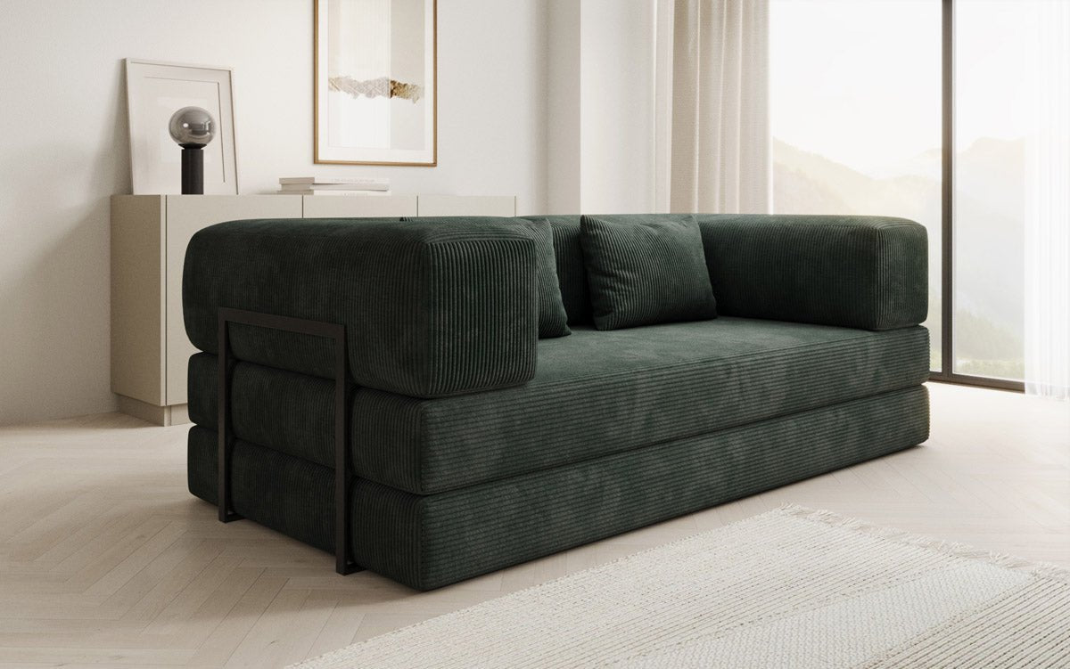 Luxuriöses Designer Cord Sofa 3-Sitzer – Komfort, Stil und Stauraum vereint