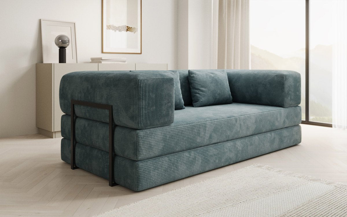 Luxuriöses Designer Cord Sofa 3-Sitzer – Komfort, Stil und Stauraum vereint