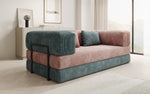 Lade das Bild in den Galerie-Viewer, Luxuriöses 3-Sitzer Schlafsofa: Bequemes Cord-Design mit Stauraum in Bubblegum