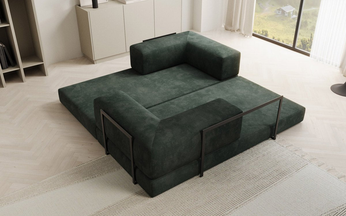 Luxuriöses Designer Cord Sofa 3-Sitzer – Komfort, Stil und Stauraum vereint