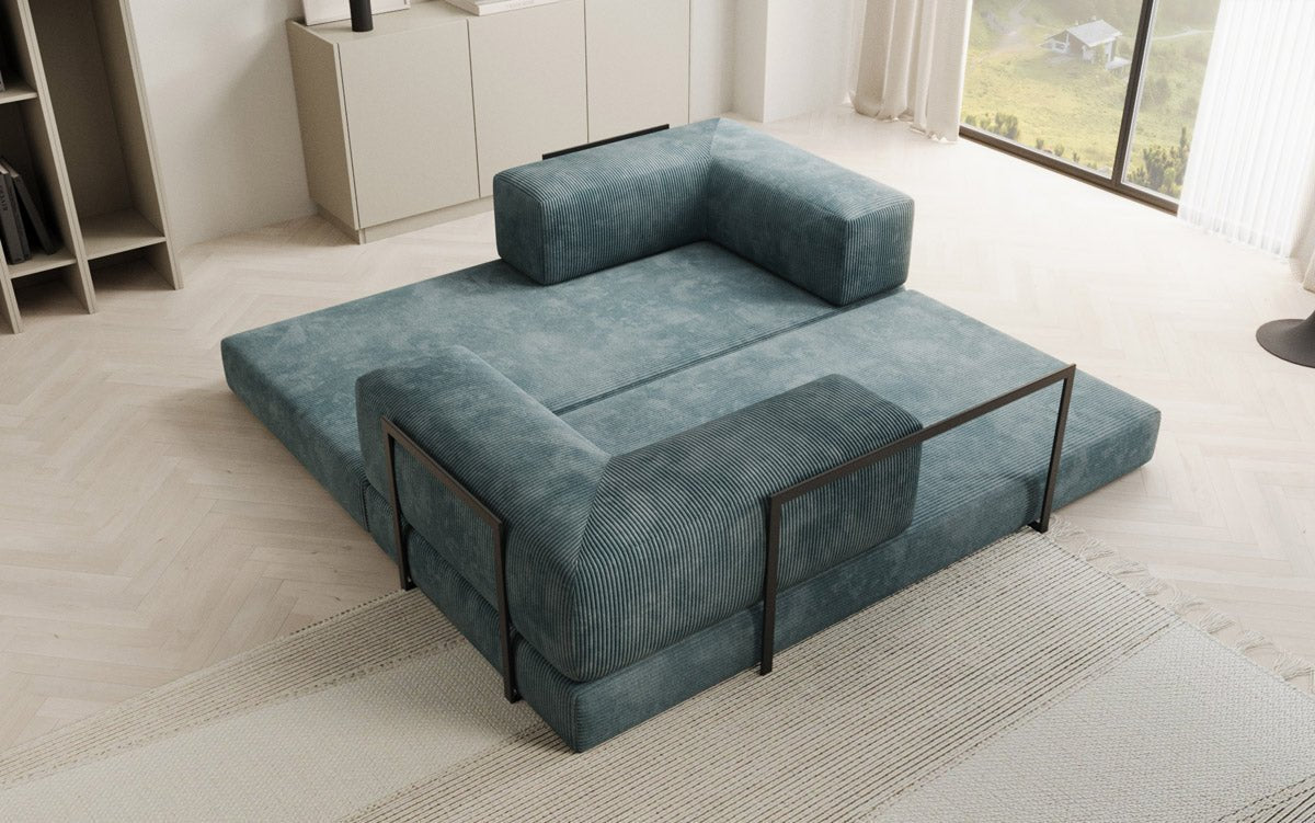 Elegantes, Modernes 3-Sitzer Cordsofa Lazy: Komfort, Schlaffunktion & Praktischer Stauraum