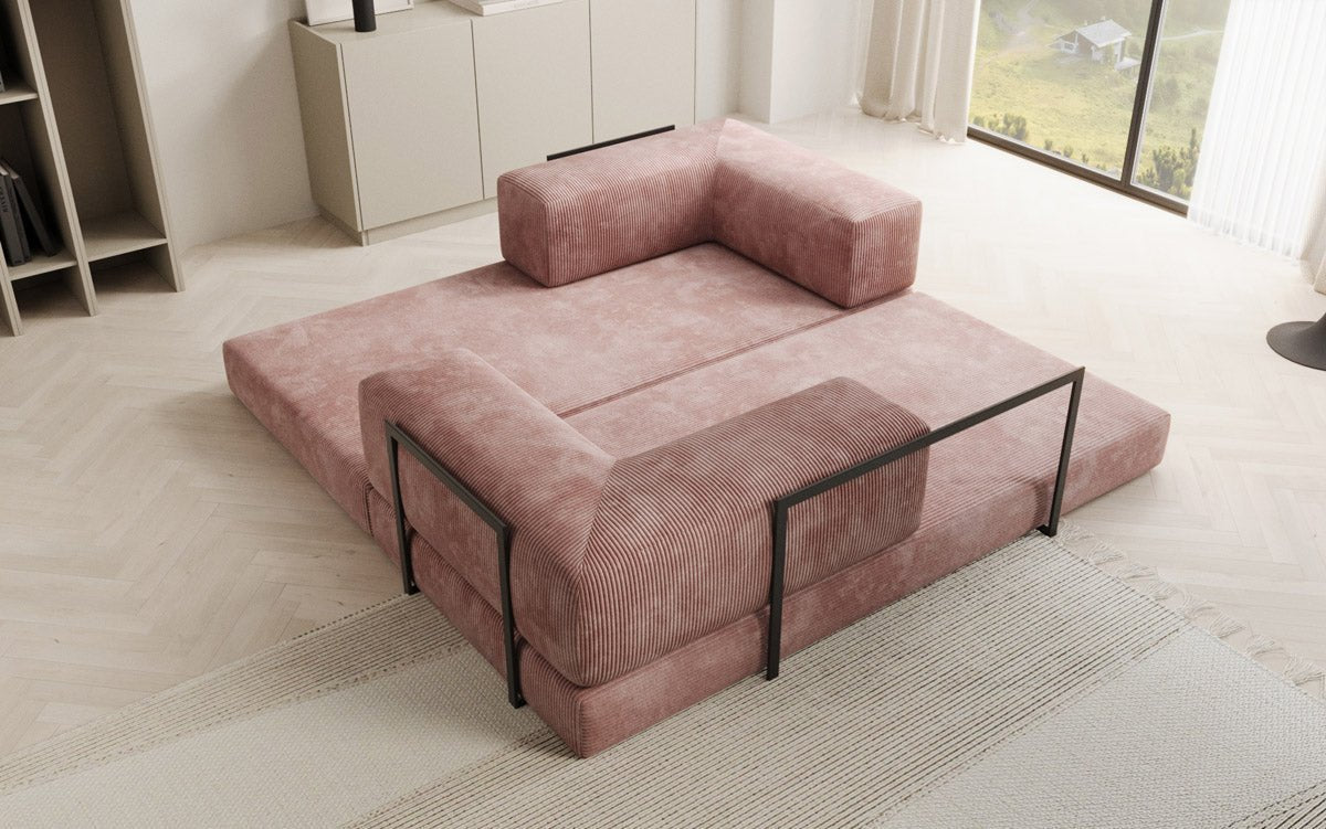 Luxuriöses Designer Cord Sofa 3-Sitzer – Komfort, Stil und Stauraum vereint