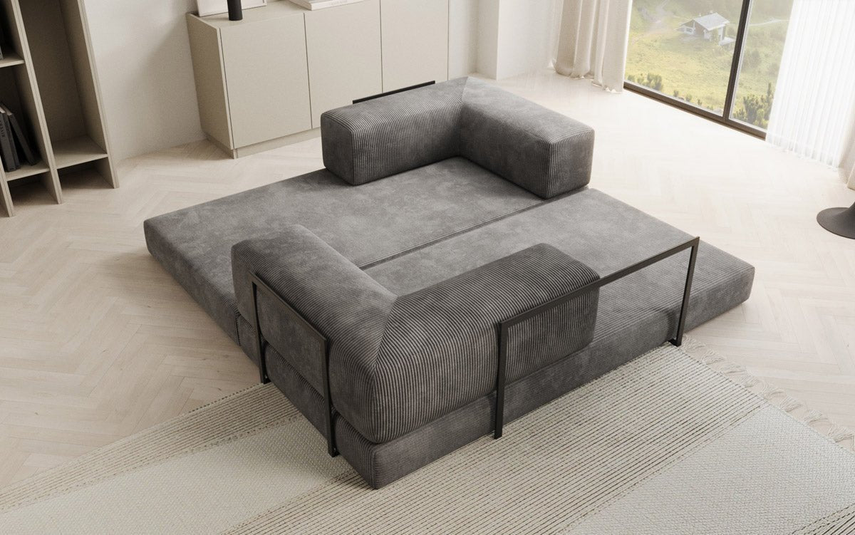 Luxuriöses Designer Cord Sofa 3-Sitzer – Komfort, Stil und Stauraum vereint