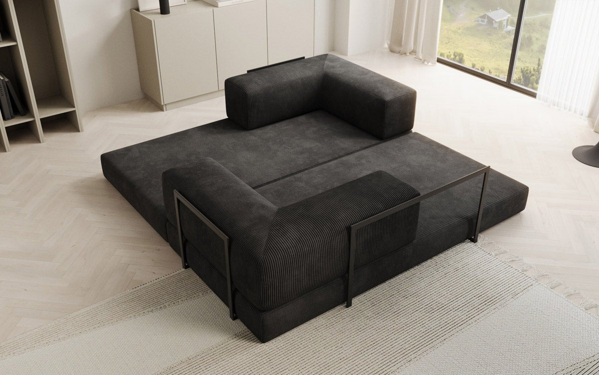 Luxuriöses Designer Cord Sofa 3-Sitzer – Komfort, Stil und Stauraum vereint