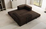 Lade das Bild in den Galerie-Viewer, Luxuriöses Designer Lazy 3-Sitzer Schlafsofa mit Stauraum in Bouclé