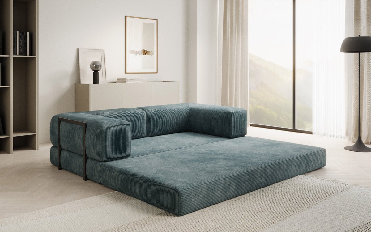 Elegantes, Modernes 3-Sitzer Cordsofa Lazy: Komfort, Schlaffunktion & Praktischer Stauraum