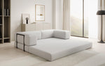 Lade das Bild in den Galerie-Viewer, Luxuriöses Designer Lazy 3-Sitzer Schlafsofa mit Stauraum in Bouclé