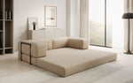 Lade das Bild in den Galerie-Viewer, Luxuriöses Designer Lazy 3-Sitzer Schlafsofa mit Stauraum in Bouclé