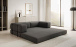 Lade das Bild in den Galerie-Viewer, Luxuriöses Designer Lazy 3-Sitzer Schlafsofa mit Stauraum in Bouclé