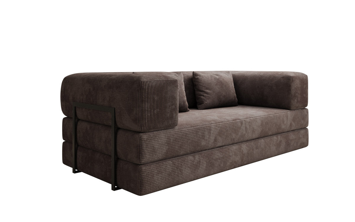 Elegantes, Modernes 3-Sitzer Cordsofa Lazy: Komfort, Schlaffunktion & Praktischer Stauraum