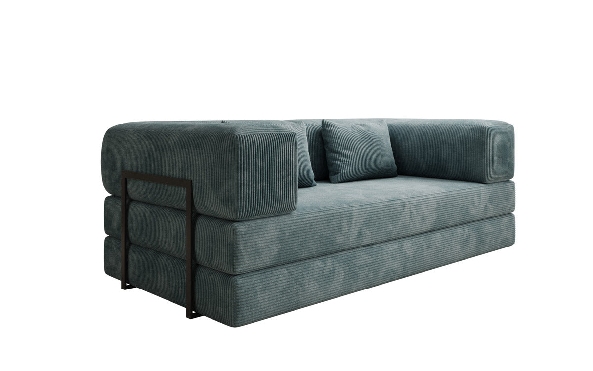 Luxuriöses Designer Cord Sofa 3-Sitzer – Komfort, Stil und Stauraum vereint