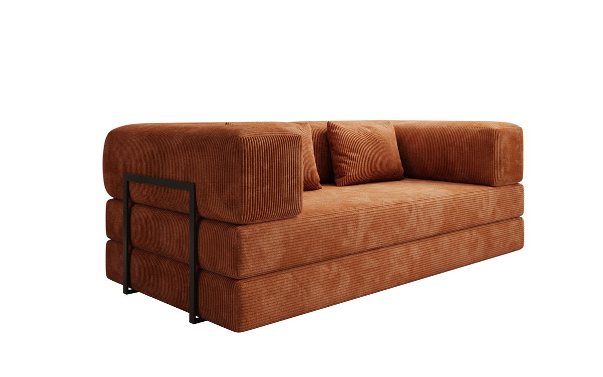 Elegantes, Modernes 3-Sitzer Cordsofa Lazy: Komfort, Schlaffunktion & Praktischer Stauraum