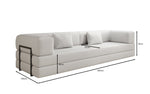 Lade das Bild in den Galerie-Viewer, Luxuriöses XXL Bouclé Designer Sofa mit Schlaf- und Stauraumfunktion