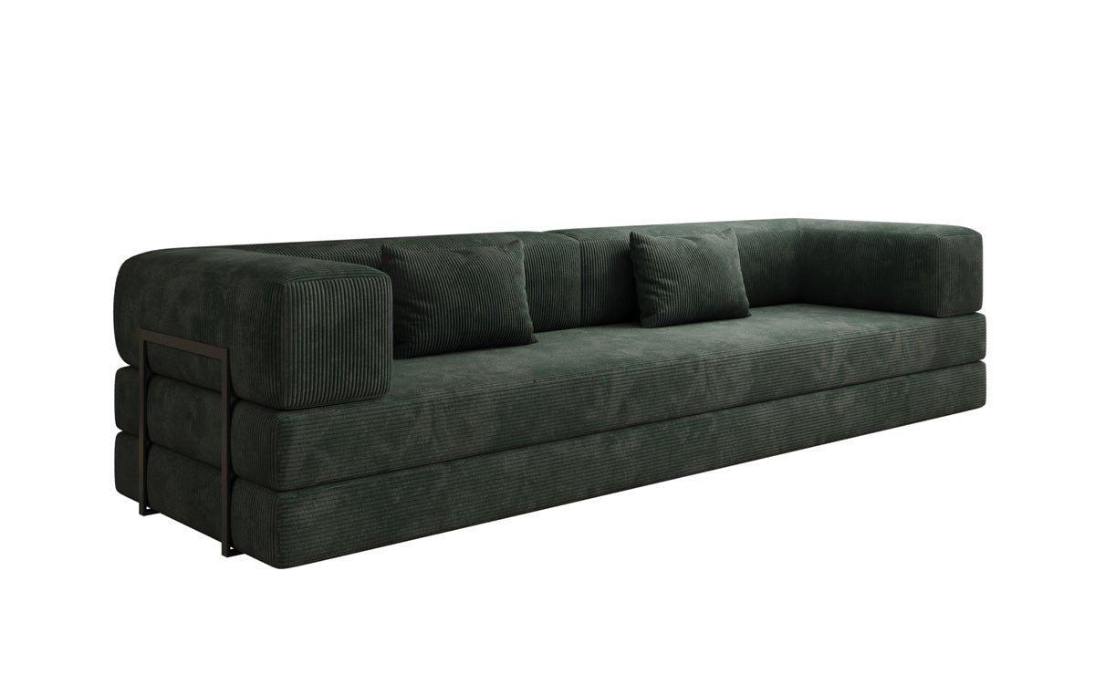 Designer XXL Cord Sofa 3-Sitzer mit Schlaffunktion und Stauraum – Modern & Gemütlich