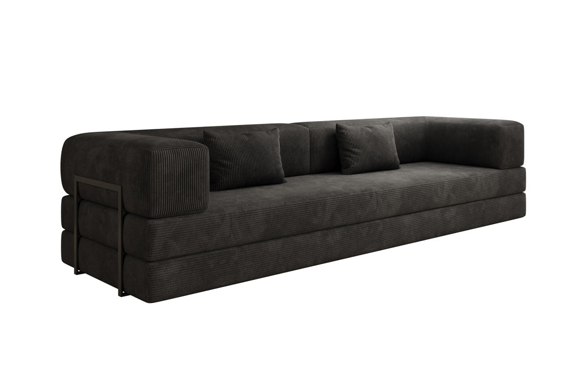 Designer XXL Cord Sofa 3-Sitzer mit Schlaffunktion und Stauraum – Modern & Gemütlich