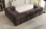Lade das Bild in den Galerie-Viewer, Modernes Designer L-Sofa: Komfortables Cord-Ecksofa mit Schlaffunktion und Stauraum