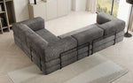 Lade das Bild in den Galerie-Viewer, Modernes Designer L-Sofa: Komfortables Cord-Ecksofa mit Schlaffunktion und Stauraum