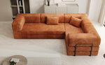 Lade das Bild in den Galerie-Viewer, Modernes Designer L-Sofa: Komfortables Cord-Ecksofa mit Schlaffunktion und Stauraum