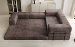 Lade das Bild in den Galerie-Viewer, Modernes Designer L-Sofa: Komfortables Cord-Ecksofa mit Schlaffunktion und Stauraum
