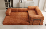 Lade das Bild in den Galerie-Viewer, Modernes Designer L-Sofa: Komfortables Cord-Ecksofa mit Schlaffunktion und Stauraum