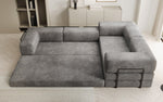 Lade das Bild in den Galerie-Viewer, Modernes Designer L-Sofa: Komfortables Cord-Ecksofa mit Schlaffunktion und Stauraum