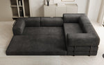Lade das Bild in den Galerie-Viewer, Modernes Designer L-Sofa: Komfortables Cord-Ecksofa mit Schlaffunktion und Stauraum