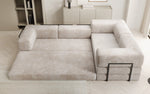 Lade das Bild in den Galerie-Viewer, Modernes Designer L-Sofa: Komfortables Cord-Ecksofa mit Schlaffunktion und Stauraum