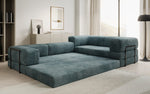 Lade das Bild in den Galerie-Viewer, Modernes Designer L-Sofa: Komfortables Cord-Ecksofa mit Schlaffunktion und Stauraum